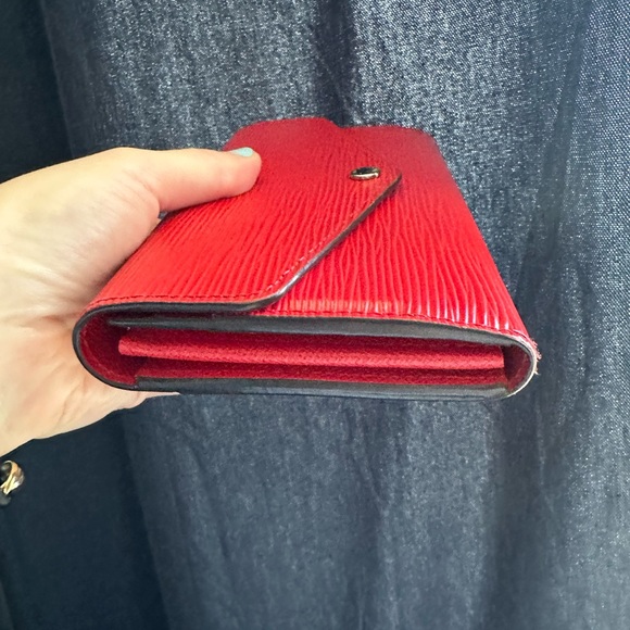 Louis Vuitton red epi leather Sarah wallet - Picture 3 of 10